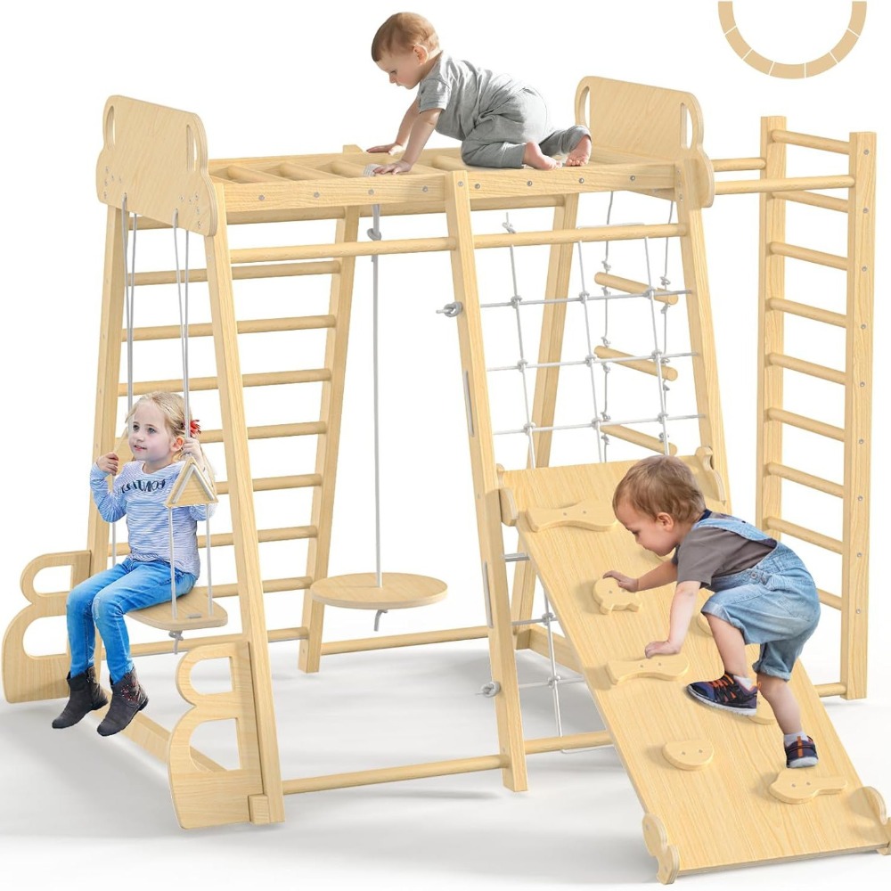Kids Outdoor Climbing Frame - Parque Infantil Interno 9 em 1: