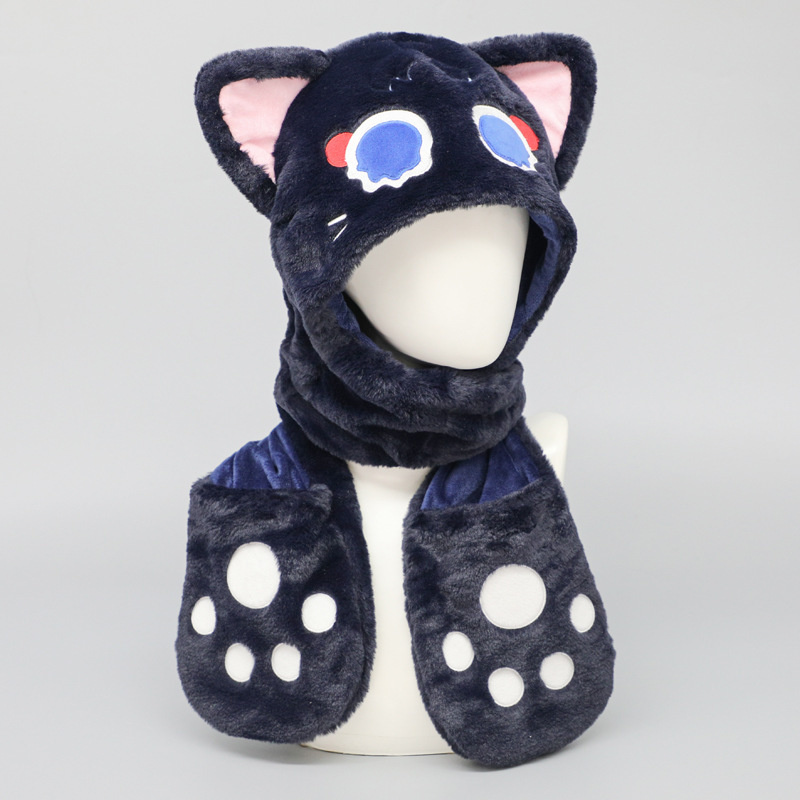 Chapéu de pelúcia de gato pret - Q Kids Outdoor avaliação e preço